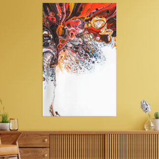 Pixel Art Bright Colors Atemberaubend Red Gold Blu Leinwanddruck