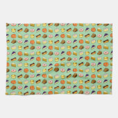 Pixel Art Cakes und Pastrie Muster Geschirrtuch (Horizontal)