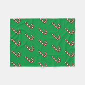 Pixel Art CANDY CANE Pattern - Schwarze Kontur Fleecedecke (Vorderseite (Horizontal))