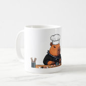 Pixel-Art-Capybara-Chef-Tasse Kaffeetasse (Vorderseite Links)