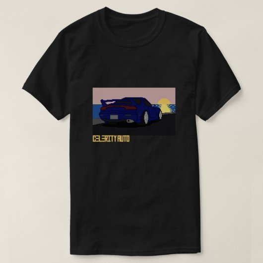 Pixel Art Car JDM Legend Rotary FD T-Shirt (Design vorne)