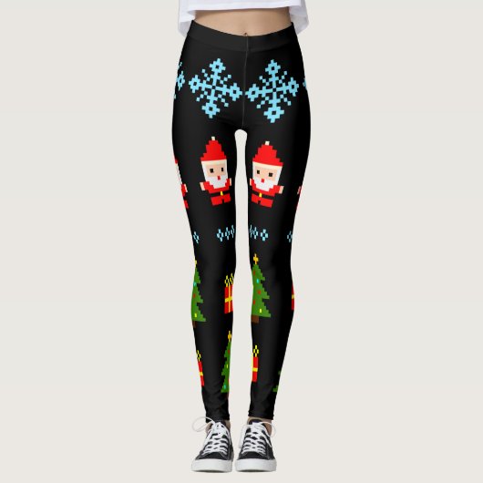 Pixel Art Christmas 2 Leggings (Vorderseite)