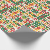 Pixel Art Christmas Gift Pattern Geschenkpapier (Ecke)
