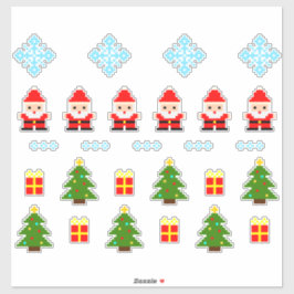 Pixel Art Christmas Set Sticker 2