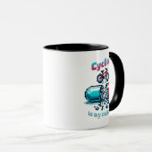 Pixel Art Cycling-Tasse Tasse (VorderseiteRechts)