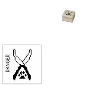 Pixel Art D&D Class Icon Ranger Gummistempel (Stempel)