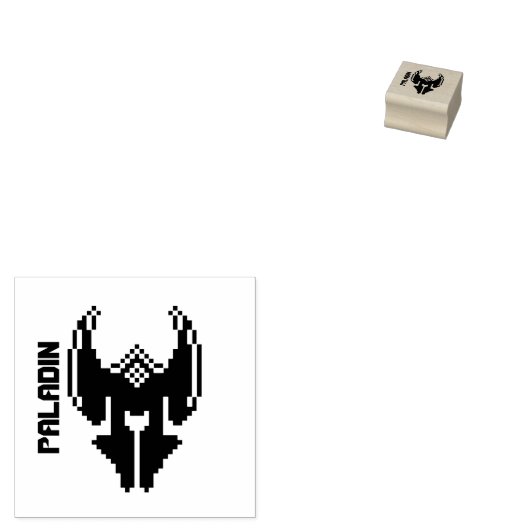 Pixel Art D&D Class Symbol Paladin Gummistempel (Stempel)