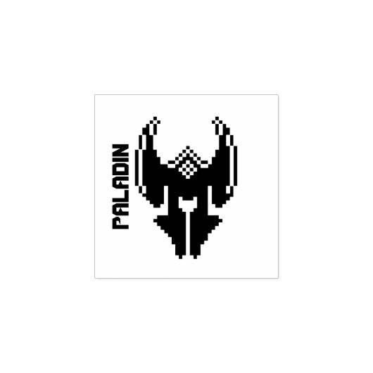 Pixel Art D&D Class Symbol Paladin Gummistempel (Prägung)