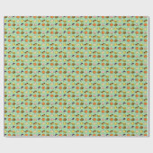 Pixel Art Delicious Cakes Pattiserie Muster Geschenkpapier (Flach)