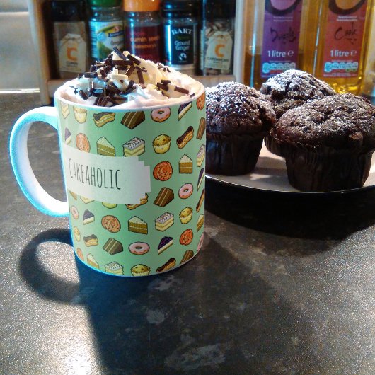 Pixel Art Delicious Cakes Pattiserie Muster Kaffeetasse