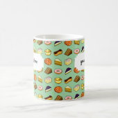 Pixel Art Delicious Cakes Pattiserie Muster Kaffeetasse (Mittel)