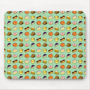 Pixel Art Delicious Cakes Pattiserie Muster Mousepad