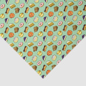 Pixel Art Delicious Cakes Pattiserie Muster Seidenpapier (Ausschnitt)