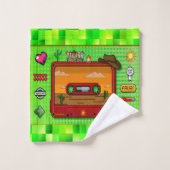 Pixel art denim set towels (Waschlappen)