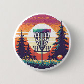 Pixel Art Disk Golf Course Button (Vorderseite)