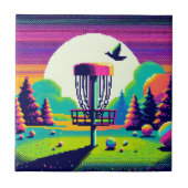 Pixel Art Disk Golf Course Fliese (Vorderseite)
