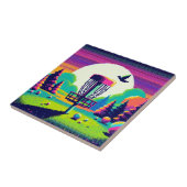 Pixel Art Disk Golf Course Fliese (Seite)