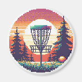 Pixel Art Disk Golf Course Magnet (Vorne)