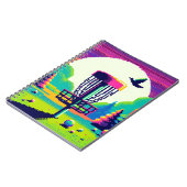 Pixel Art Disk Golf Course Notizblock (Linke Seite)