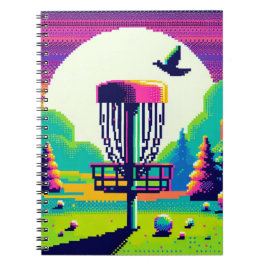 Pixel Art Disk Golf Course Notizblock