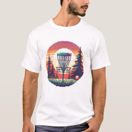 Pixel Art Disk Golf Course T-Shirt