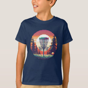 Pixel Art Disk Golf Course T-Shirt