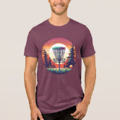 Pixel Art Disk Golf Course Tri-Blend Shirt (Vorderseite)