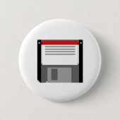 Pixel-art-Diskette Button (Vorderseite)