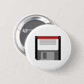 Pixel-art-Diskette Button (Vorne & Hinten)