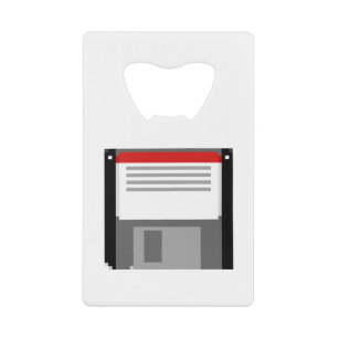 Pixel-art-Diskette Geldbeutel Flaschenöffner