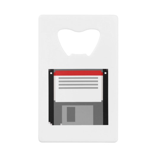 Pixel-art-Diskette Geldbeutel Flaschenöffner (Vorderseite)