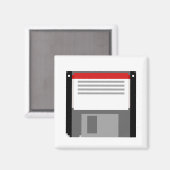 Pixel-art-Diskette Magnet (Vorderseite/Rückseite)