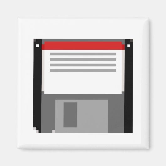 Pixel-art-Diskette Magnet (Vorne)