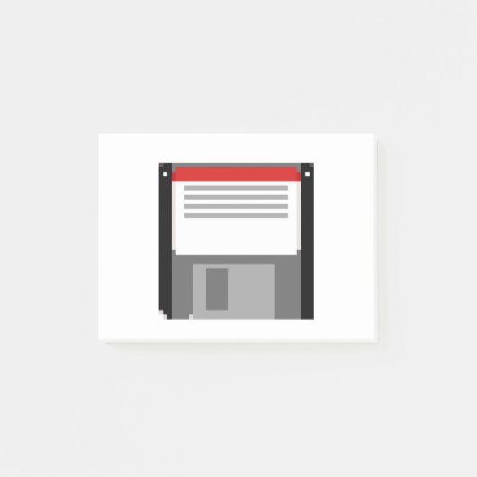 Pixel-art-Diskette Post-it Klebezettel (Vorderseite)