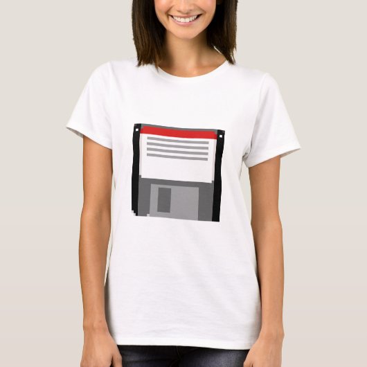 Pixel-art-Diskette T-Shirt (Vorderseite)
