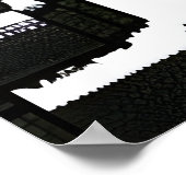 Pixel Art, Dorfstadt im schneebedeckten Berg | Art Poster (Ecke)