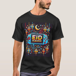 Pixel Art Eid Mubarak Gaming Mens Tshirt