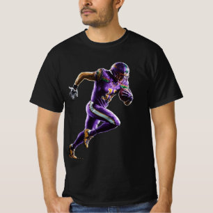 Pixel Art Football Player Silhouette T-Shirt