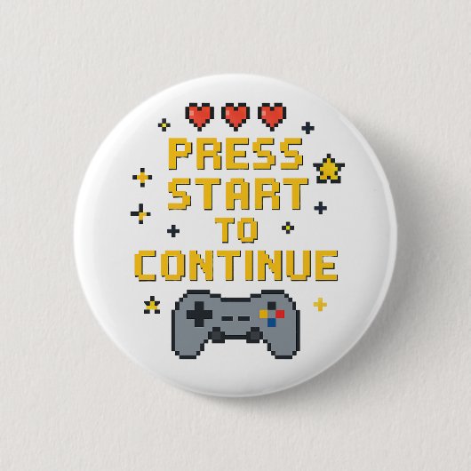 Pixel Art Gaming Button (Vorderseite)