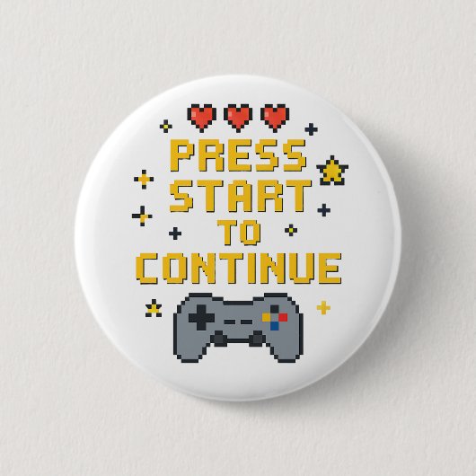 Pixel-Art-Gaming-Button Button (Vorderseite)