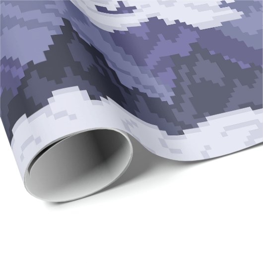 Pixel-Art-Gebirgslandschaftsmuster Geschenkpapier (Rolleneckpunkt)