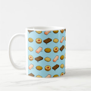 Pixel Art Geschmackhaftes Biscuit Cookie Selection Kaffeetasse