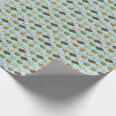 Pixel Art Geschmackhaftes Cookie Biscuit Muster Geschenkpapier (Ecke)