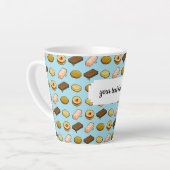 Pixel Art Geschmackhaftes Cookie Biscuit Muster Milchtasse (Linke Ecke)