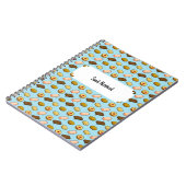 Pixel Art Geschmackhaftes Cookie Biscuit Muster Notizblock (Linke Seite)