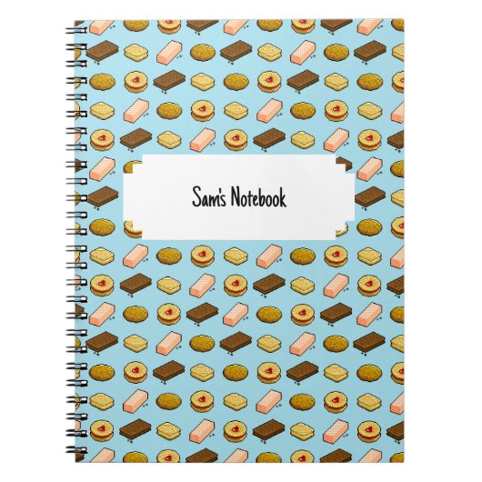 Pixel Art Geschmackhaftes Cookie Biscuit Muster Notizblock (Vorderseite)