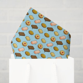 Pixel Art Geschmackhaftes Cookie Biscuit Muster Seidenpapier