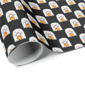 Pixel Art Ghost: Halloween-Muster Geschenkpapier (Rolleneckpunkt)