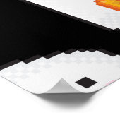 Pixel Art Ghost: Halloween-Muster Poster (Ecke)