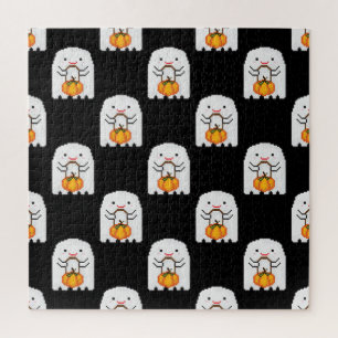 Pixel Art Ghost: Halloween-Muster Puzzle